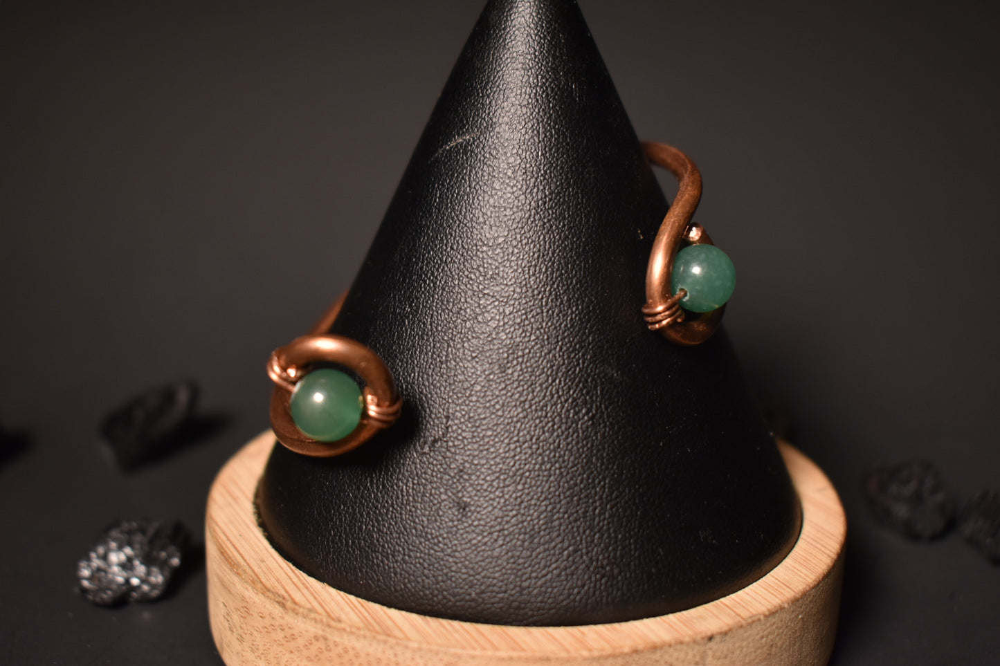 Green Aventurine- Orbit Half Cuff Bracelet