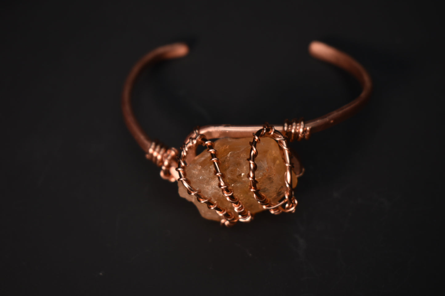 Citrine- The Orbit Current: Copper Bangle