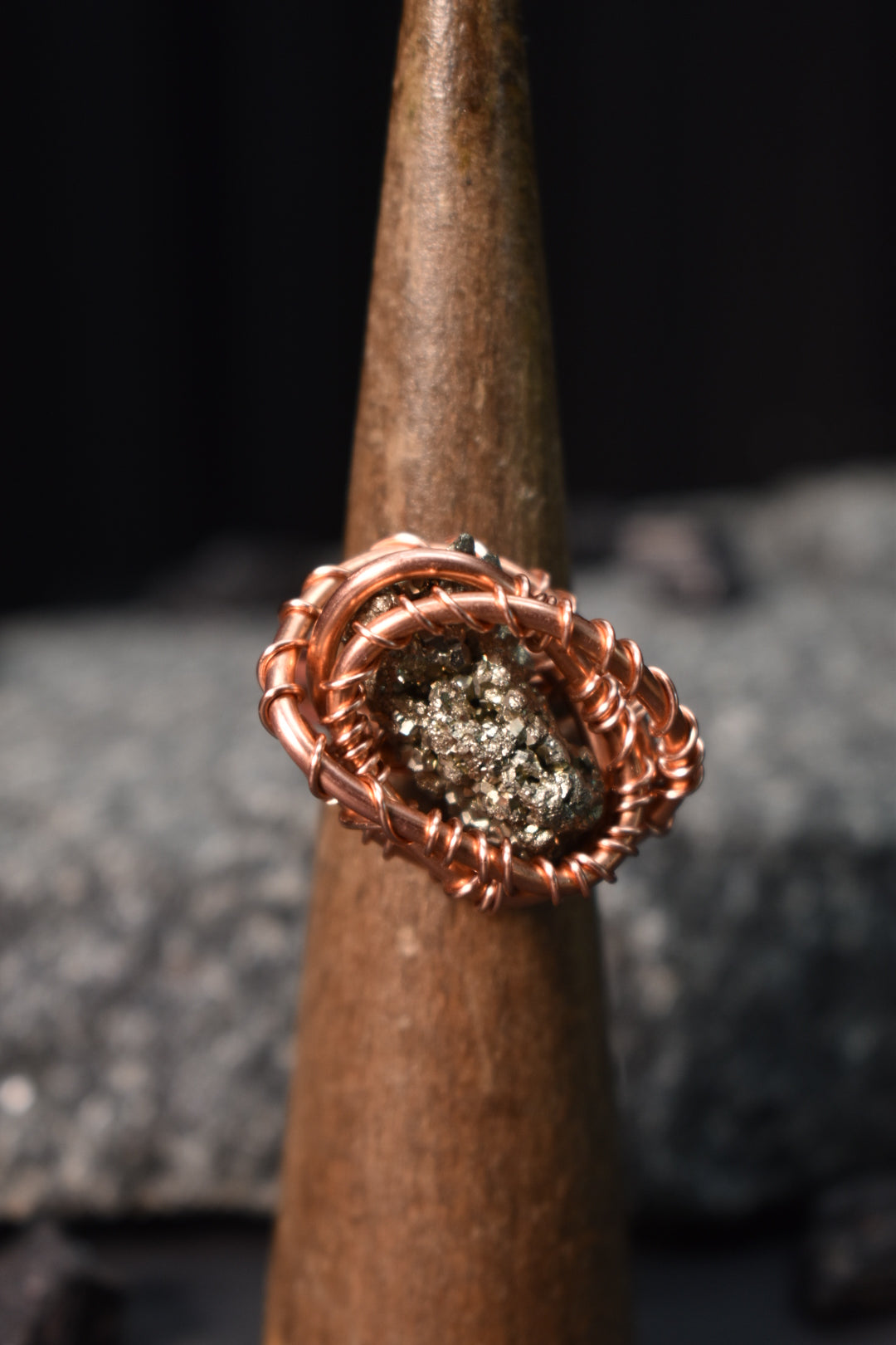 Pyrite - CoreBound Relic Copper Ring