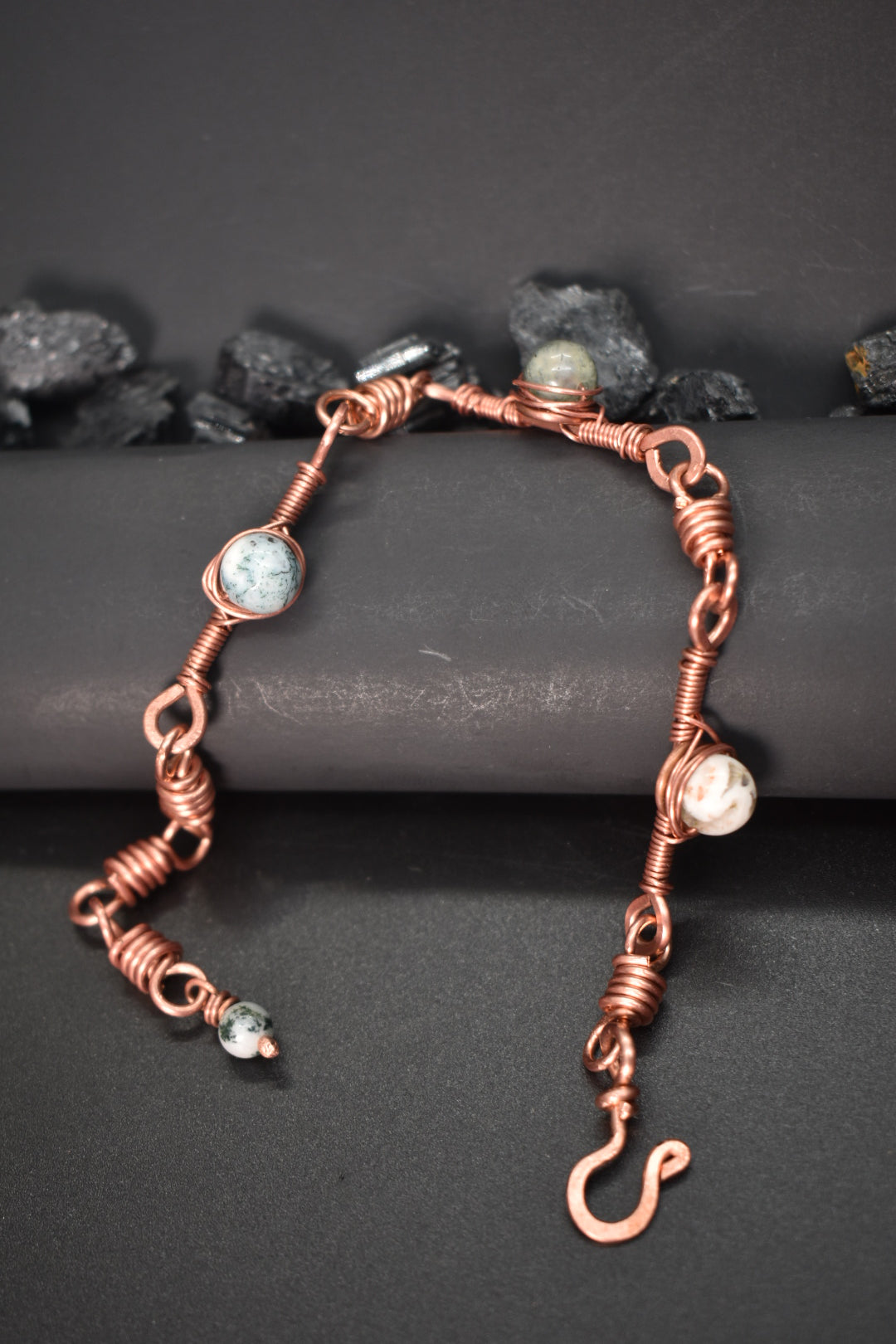 The Serpent’s Circuit Copper Bracelet