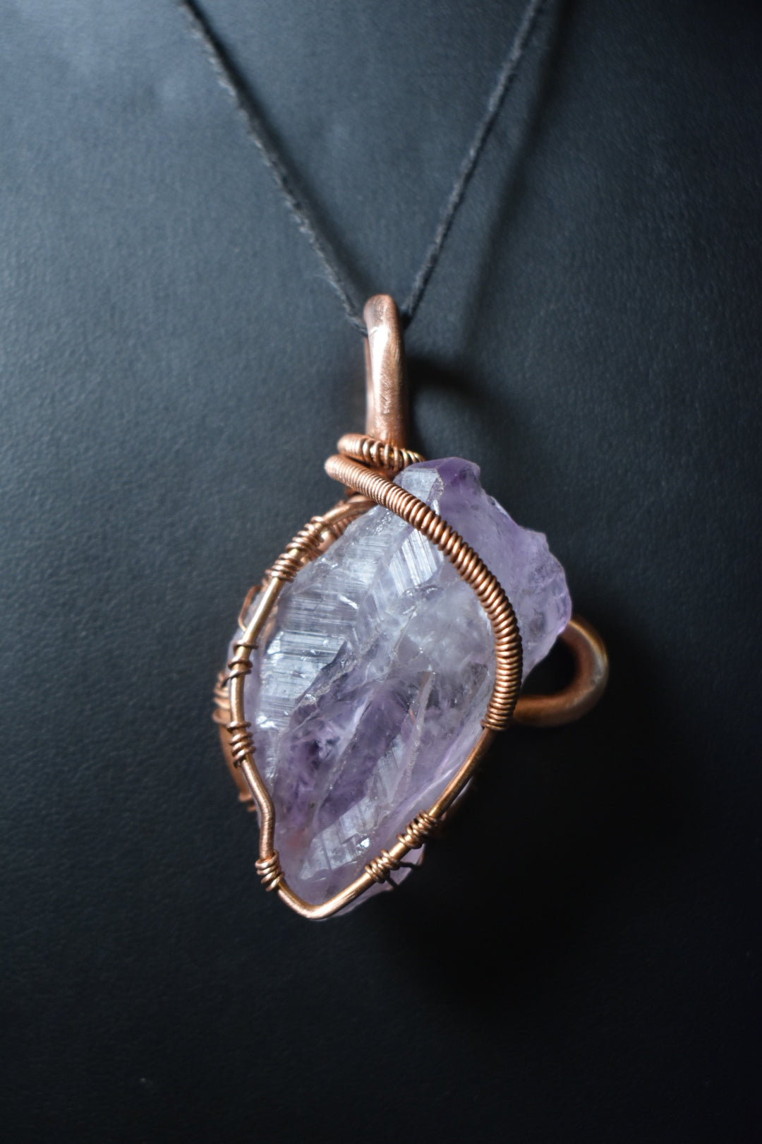 Amethyst — Nebula Priestess Copper Pendant Necklace