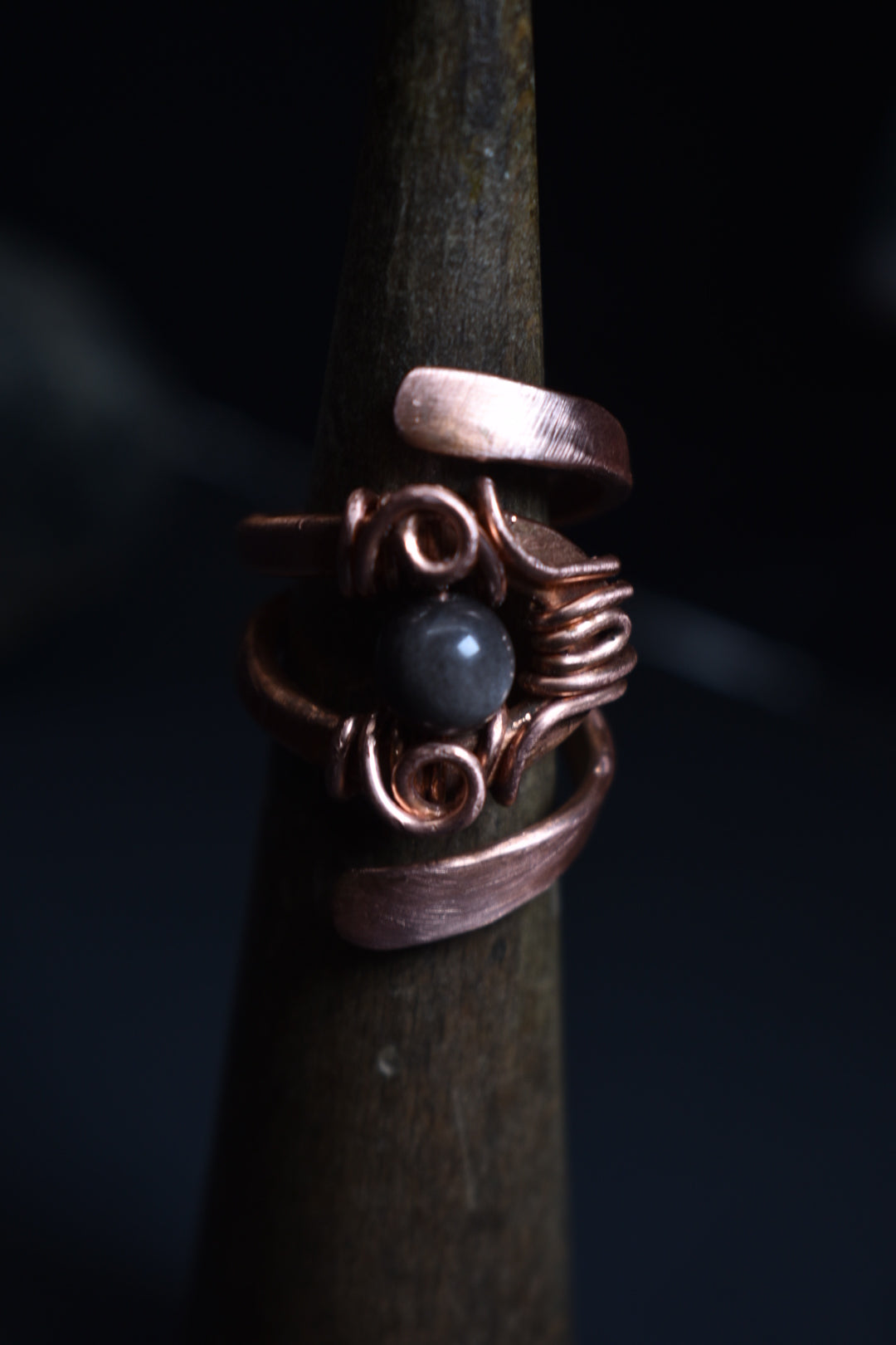 Solar Eye - Adjustable Copper Ring - KOSMIK COLLECTIONS