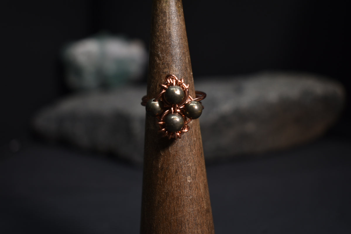 Helix- Adjustable Copper Ring - KOSMIK COLLECTIONS