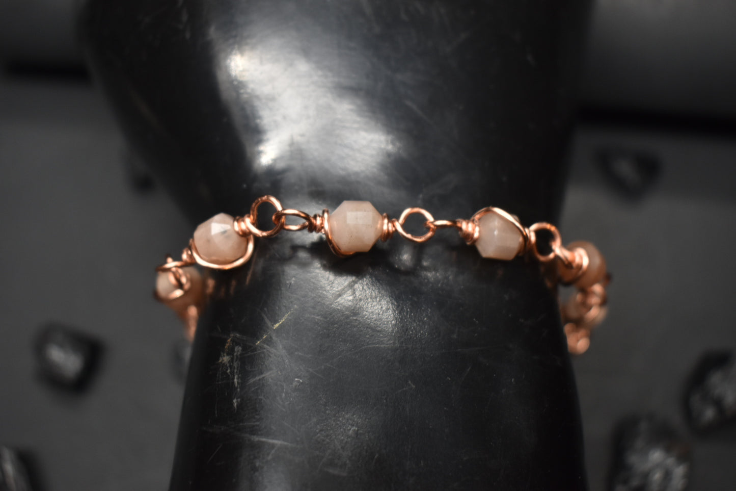Sunstone- Orbit: Copper Bracelet