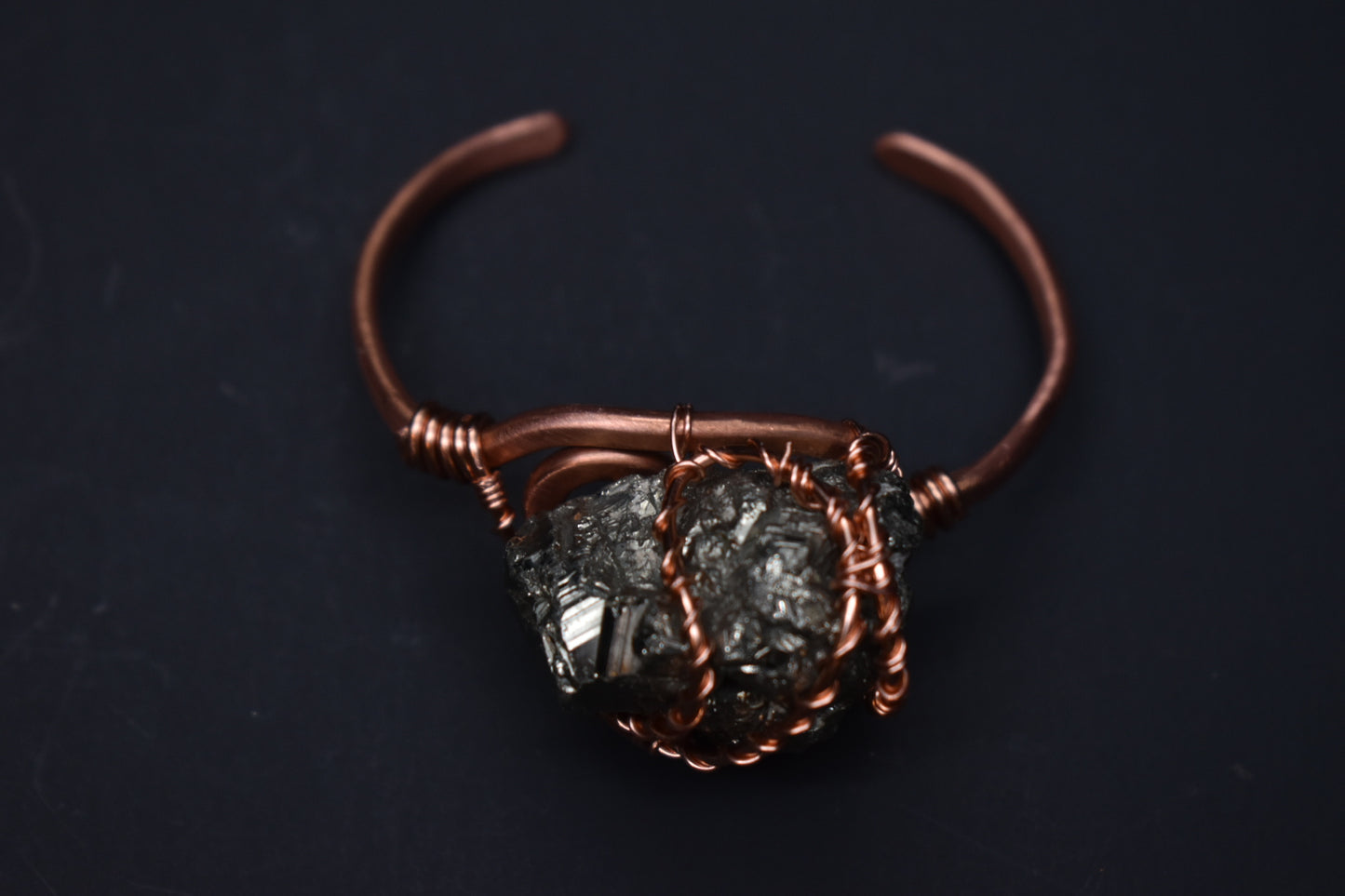 Lunar Fragment: Copper Half Cuff Bangle - KOSMIK COLLECTIONS