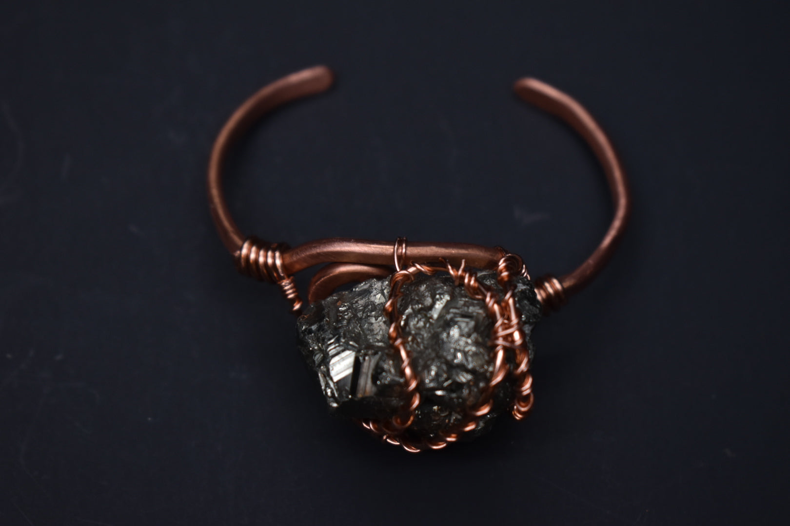 Lunar Fragment: Copper Half Cuff Bangle - KOSMIK COLLECTIONS