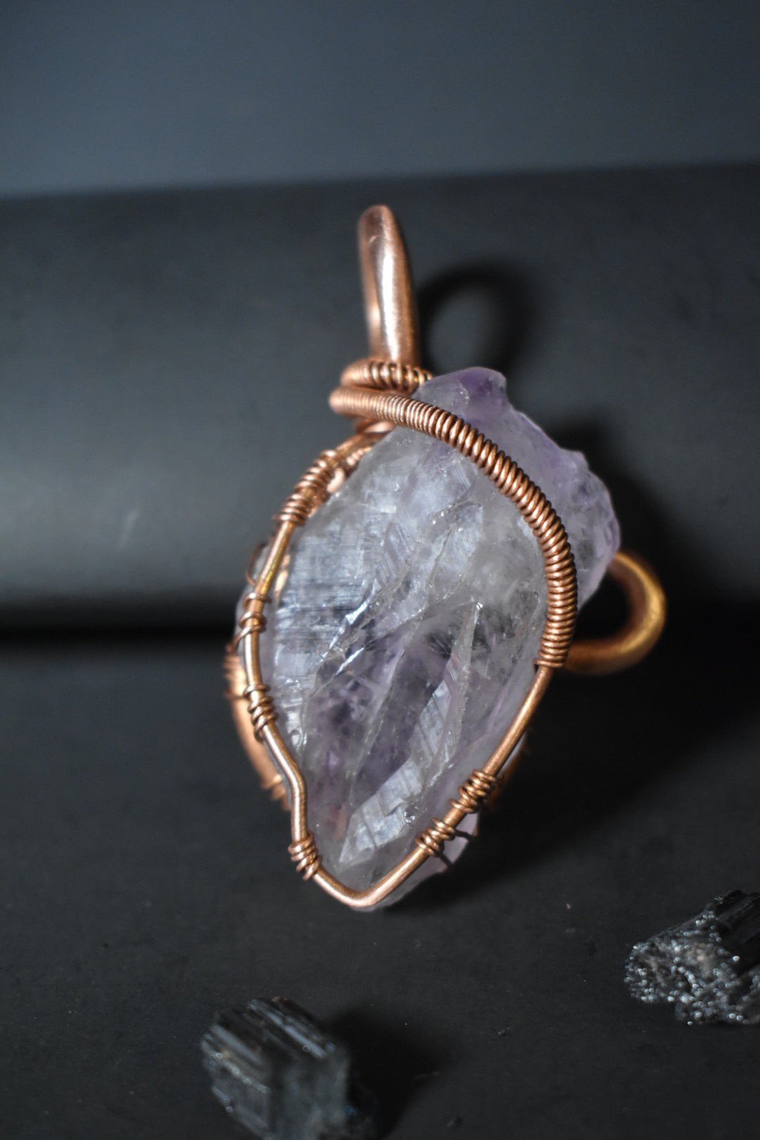 Amethyst — Nebula Priestess Copper Pendant Necklace