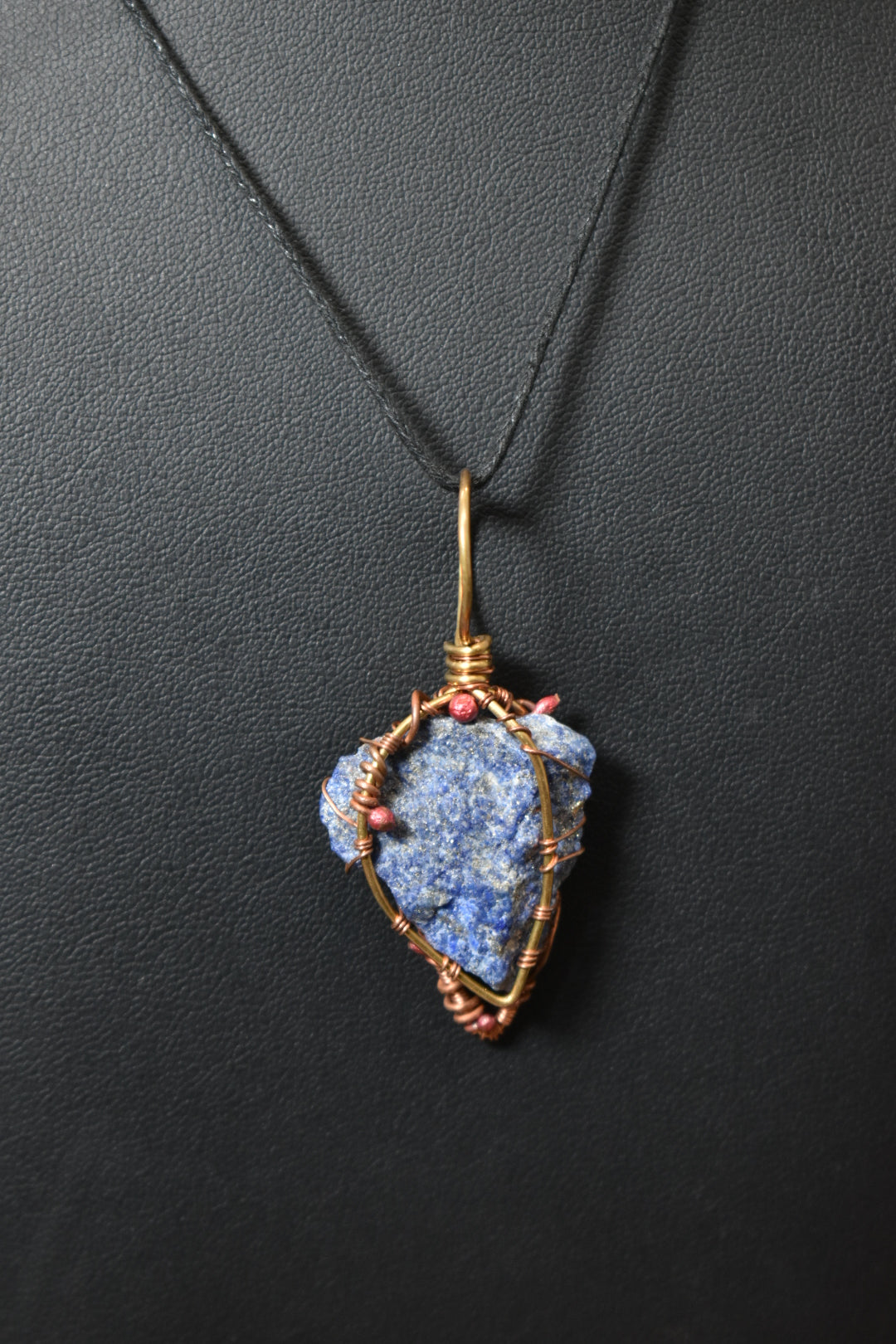 Lapis Lazuli- Copper & Brass Pendent