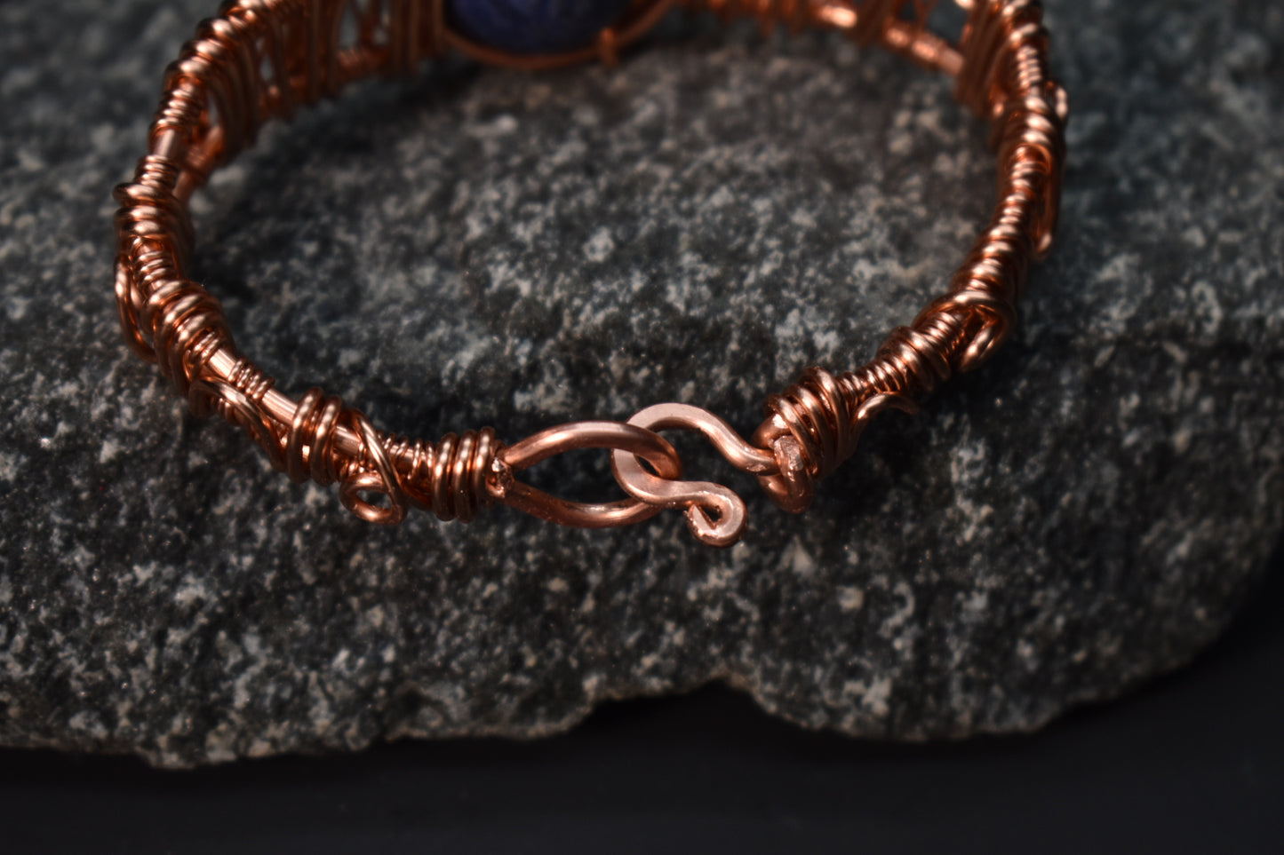 Lapis Lazuli — Solar Eye Of Heru Copper Bracelet