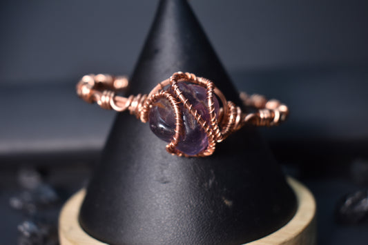 Amethyst Stargate: Harmonics- Copper Cuff Bracelet