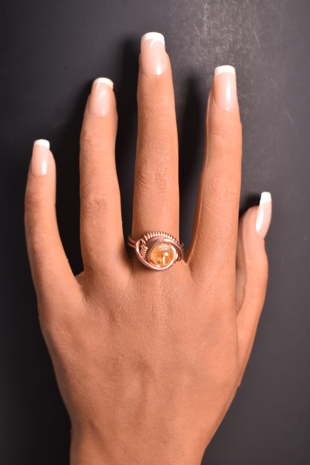 Orbit - Copper Adjustable Rings W/ Crystal Variants
