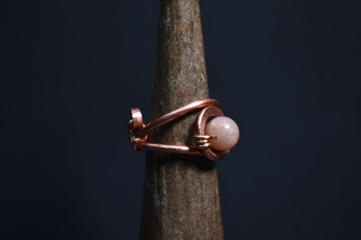 Sunstone- Solar Nazar Copper Ring - KOSMIK COLLECTIONS