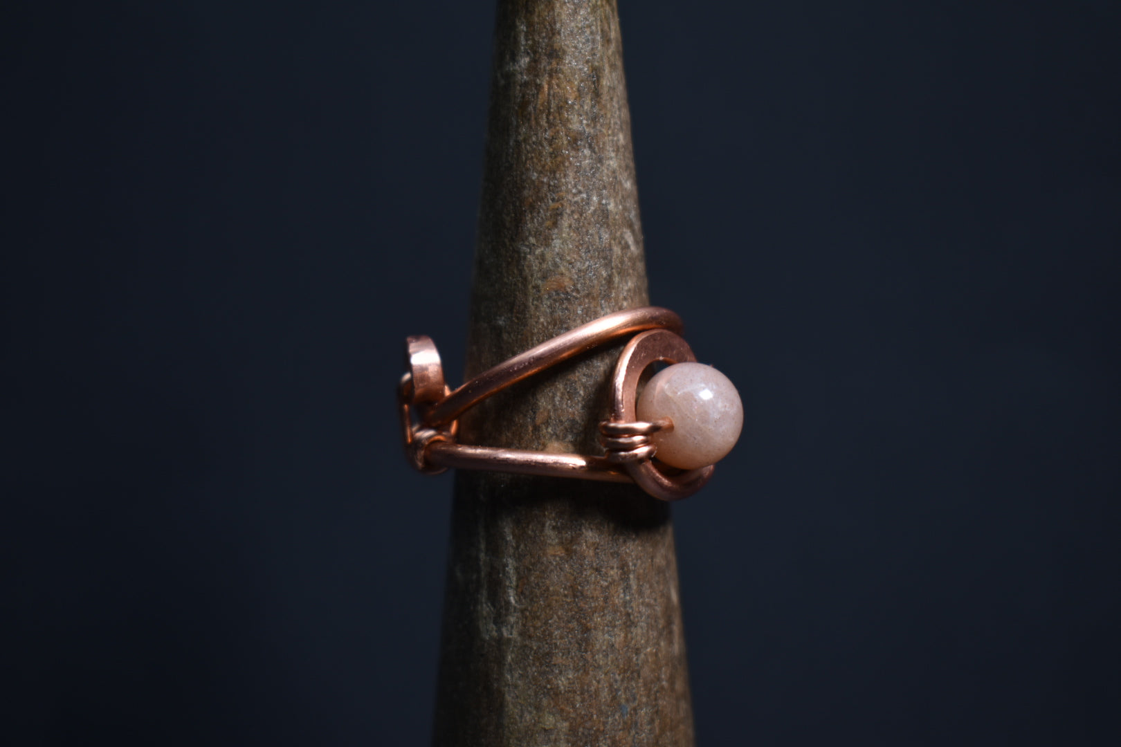 Sunstone- Solar Nazar Copper Ring - KOSMIK COLLECTIONS