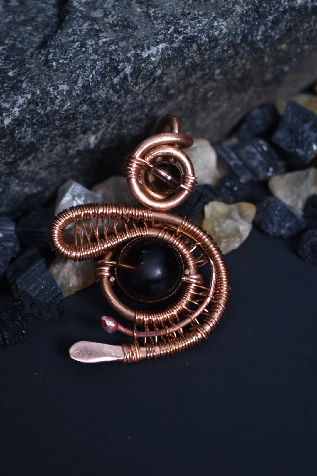 Retrograde Pendant- Copper Pendant Necklace - KOSMIK COLLECTIONS