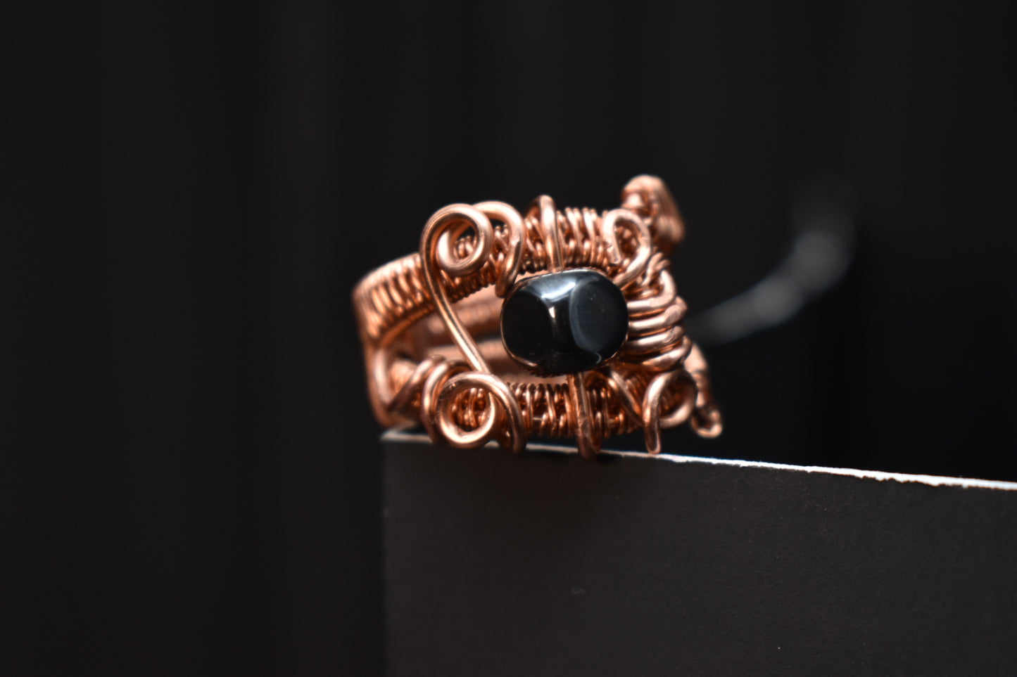 Hematite- Solar Eye Adjustable Ring