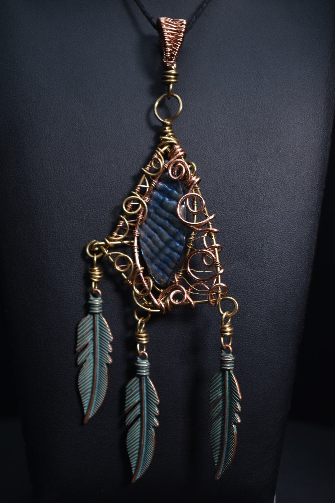 Abalone- Tidal veil dream keeper  Copper Pendant Necklace