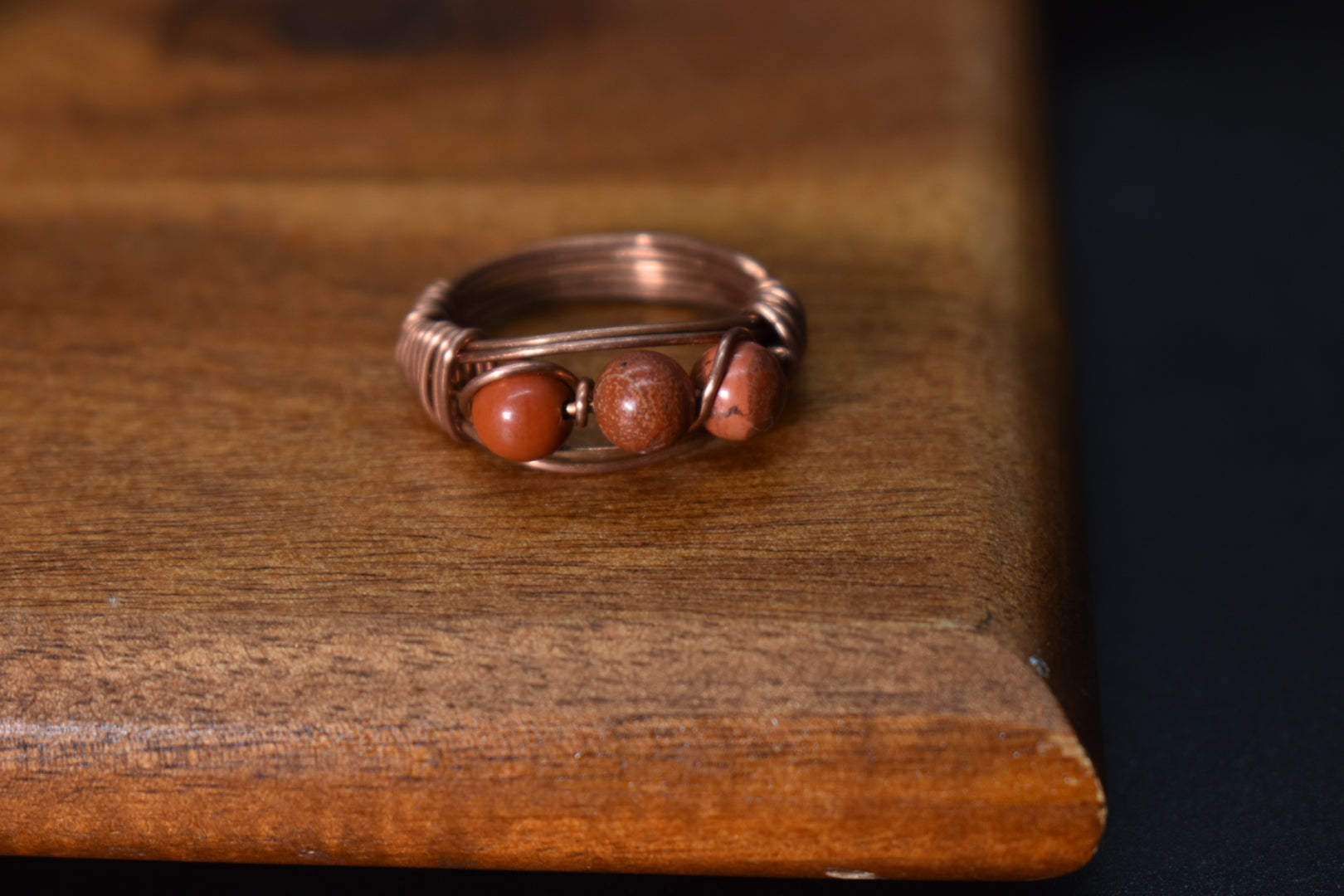 Red Jasper — Trinity Brass Ring - KOSMIK COLLECTIONS