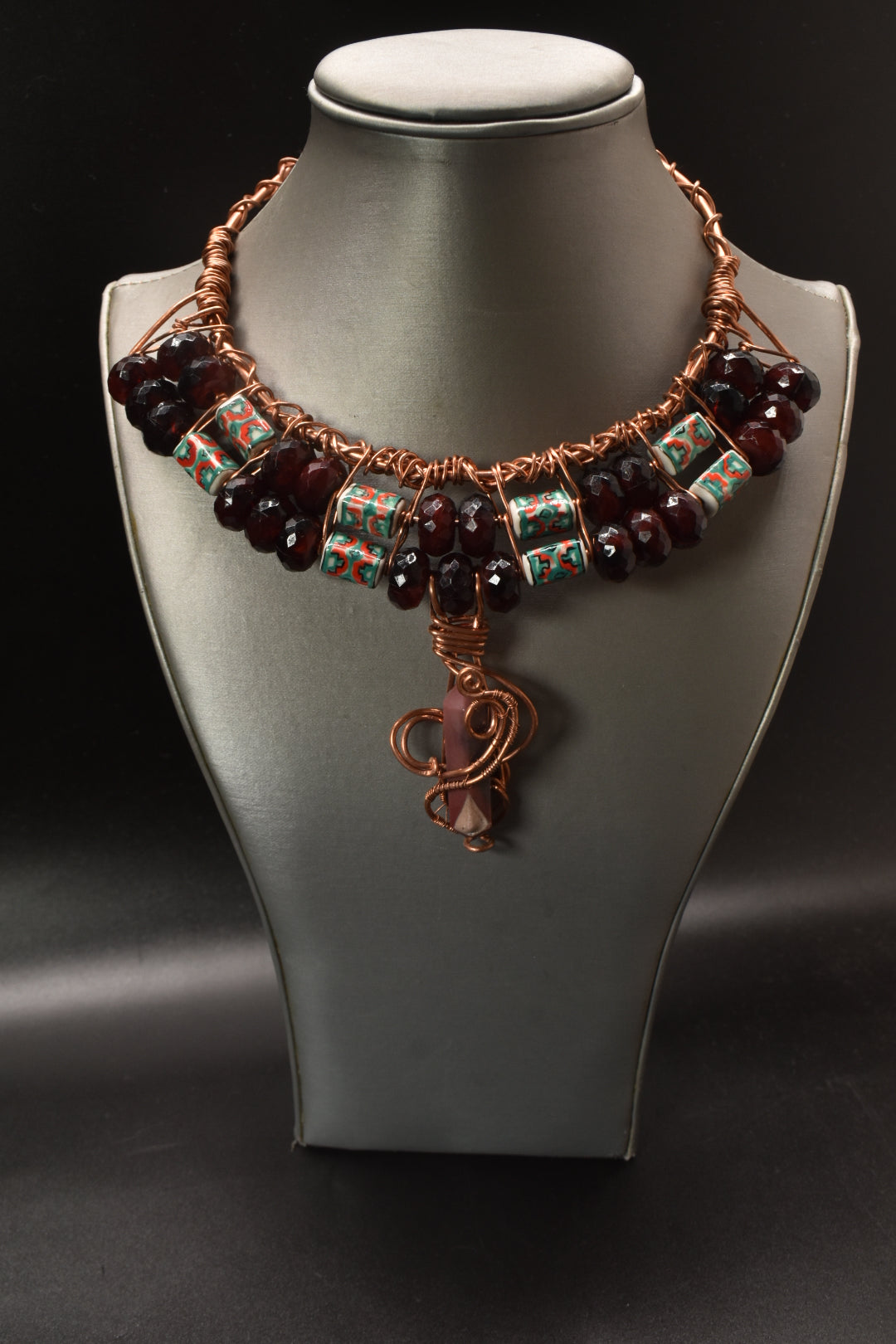 The Goddess Cleopatra — Mookaite Copper Collar Necklace