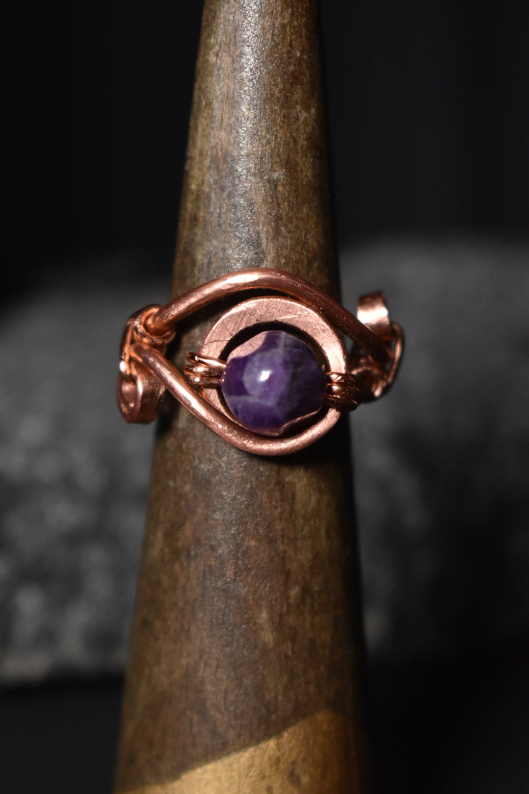 Amethyst-Solar Nazar : Copper Ring