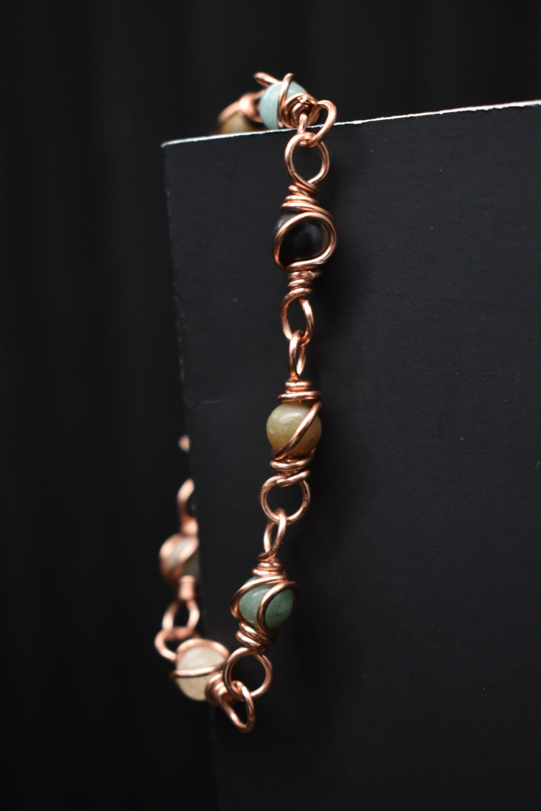 Amazonite- Kosmik Orbit Copper Bracelet