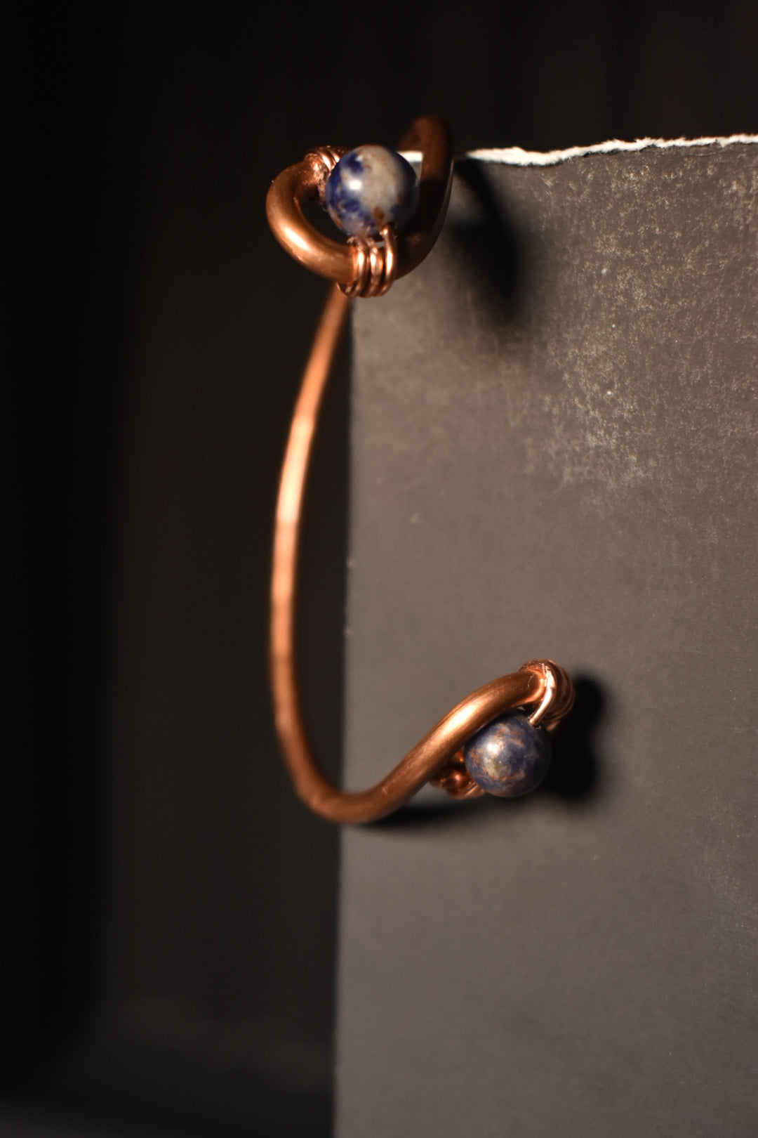 Sodalite- Orbit Half Cuff Bracelet