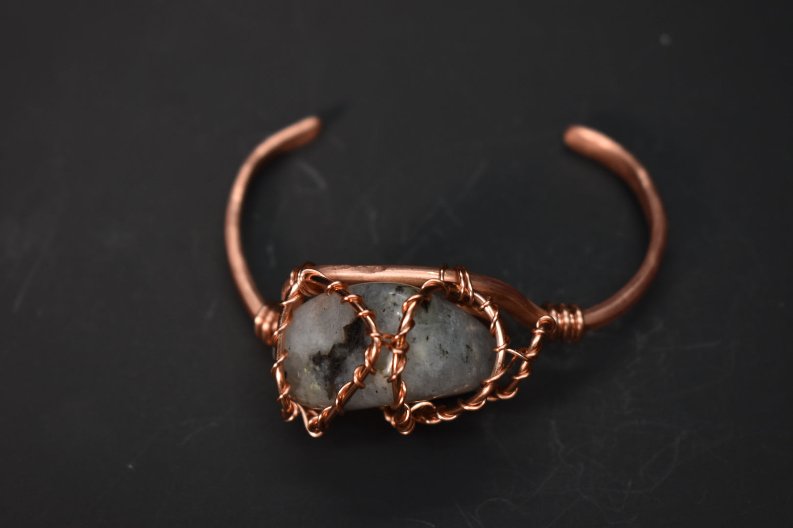 Lunar Fragment: Copper Half Cuff Bangle - KOSMIK COLLECTIONS