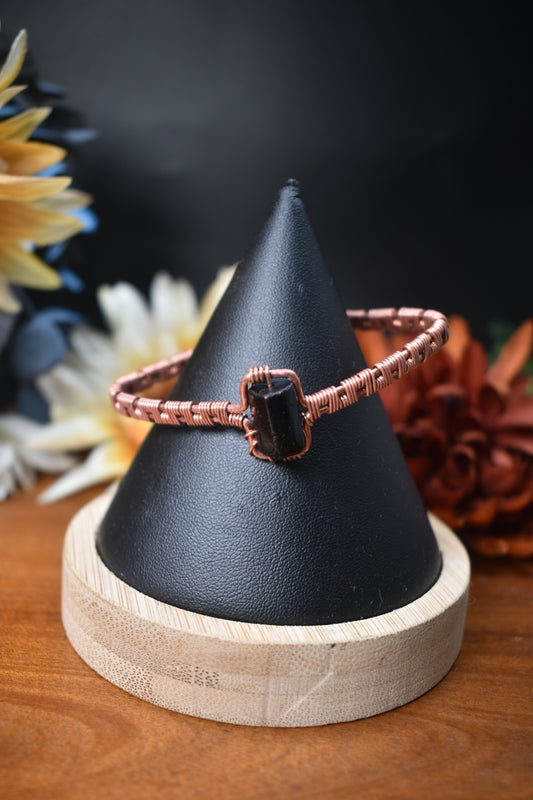 Star Gate Black Tourmaline — Copper Bracelet