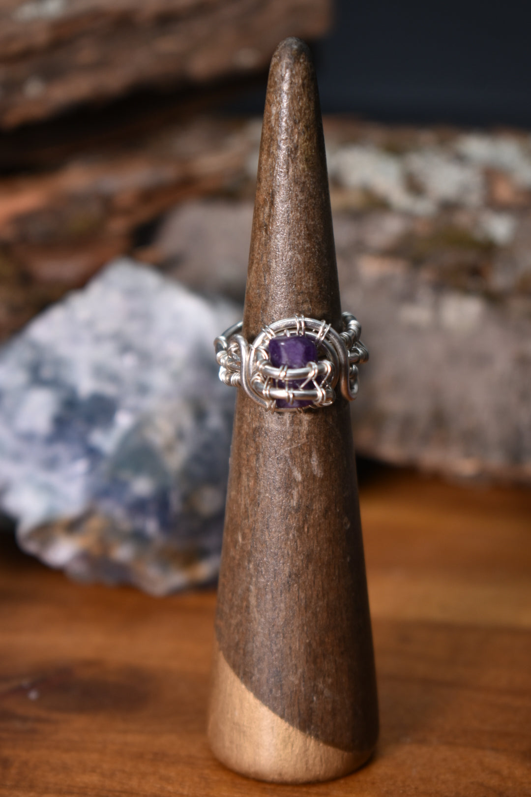 Amethyst — Interstellar Sterling Silver Ring - KOSMIK COLLECTIONS