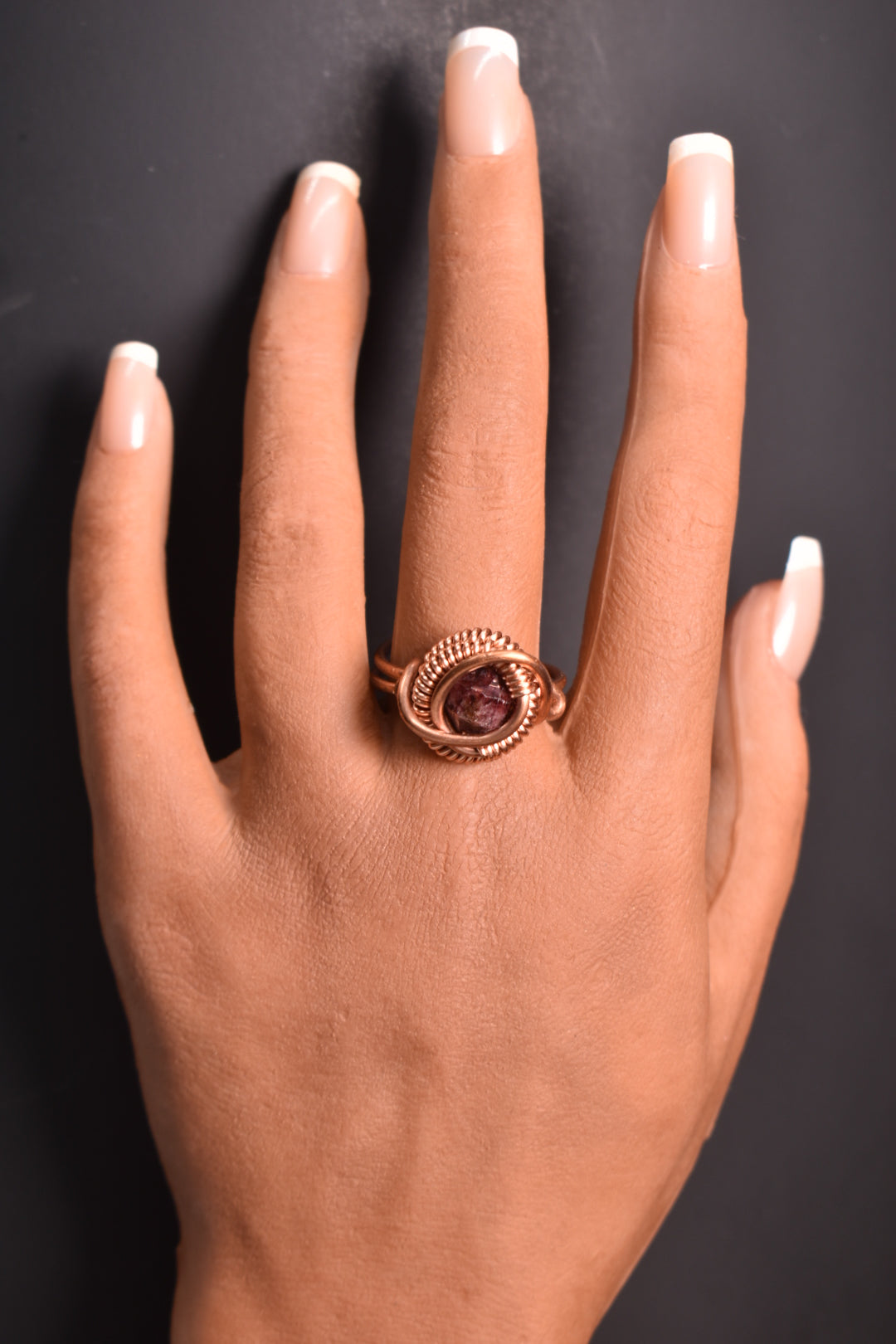 Orbit - Copper Adjustable Rings W/ Crystal Variants