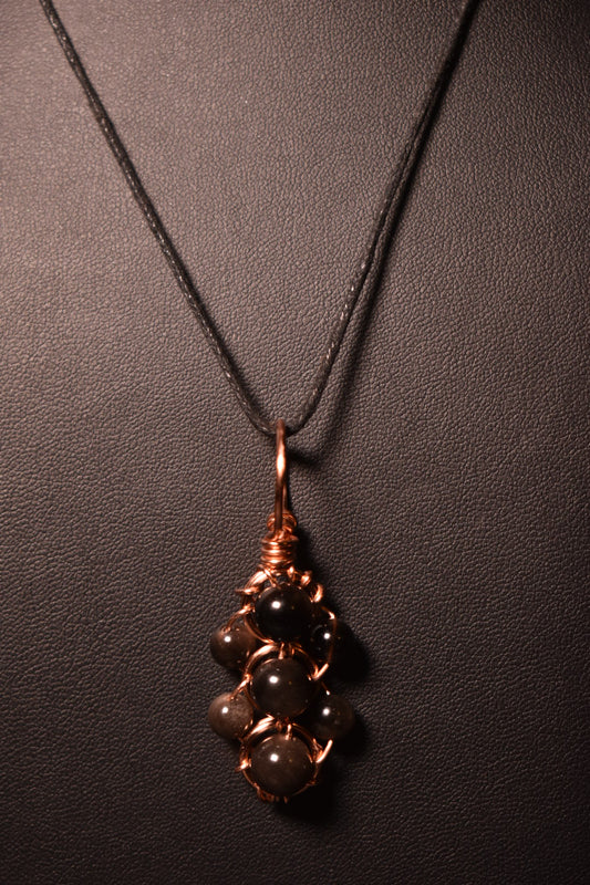 Obsidian- Helix of the Verdant Neteru Pendant