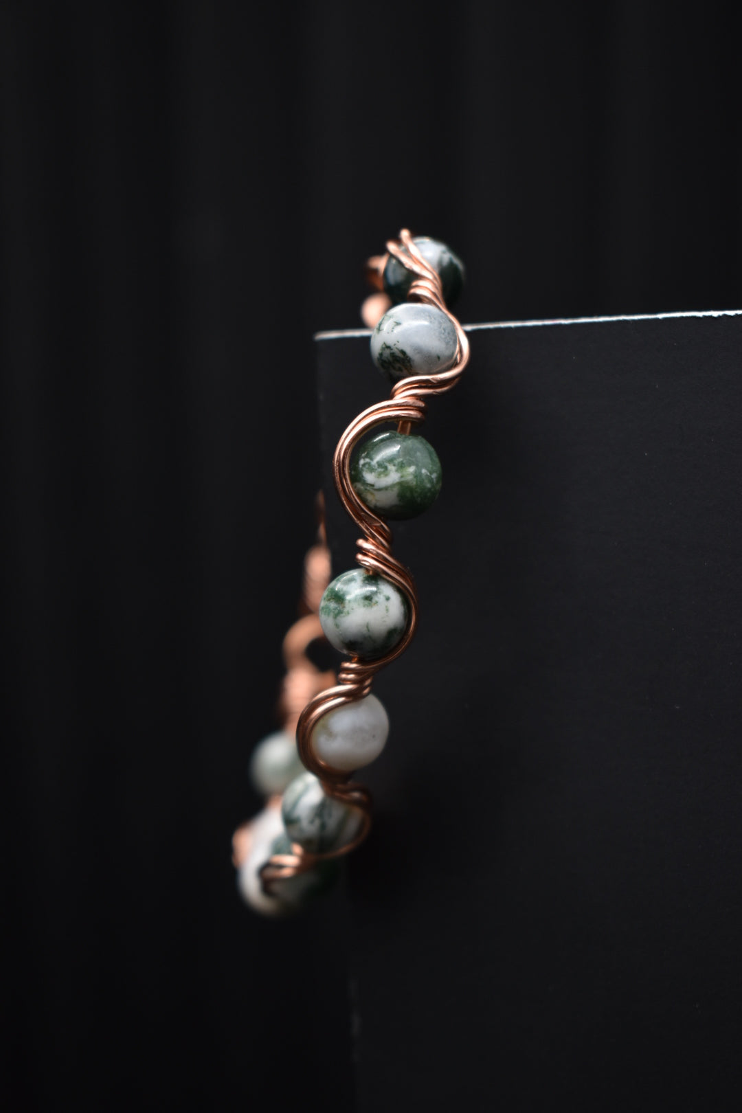 Moss Agate - Copper Frequency Bracelet