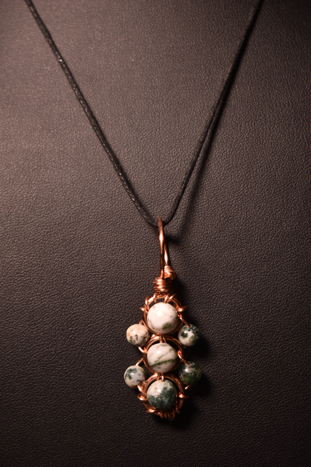 Moss Agate- Helix of the Verdant Neteru Pendant