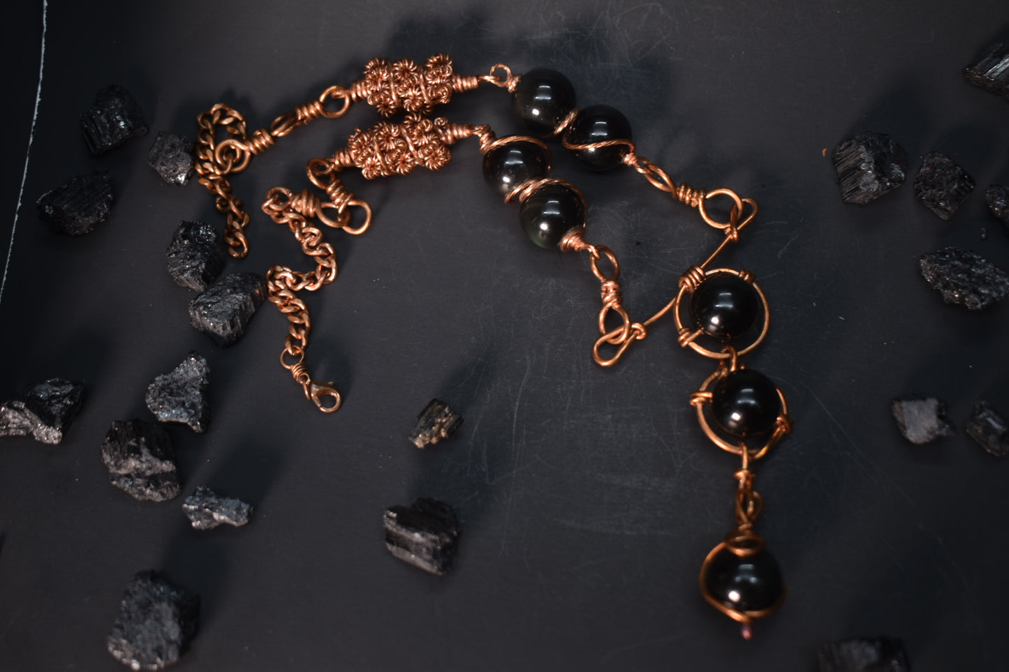 Andromeda — Obsidian Copper Necklace