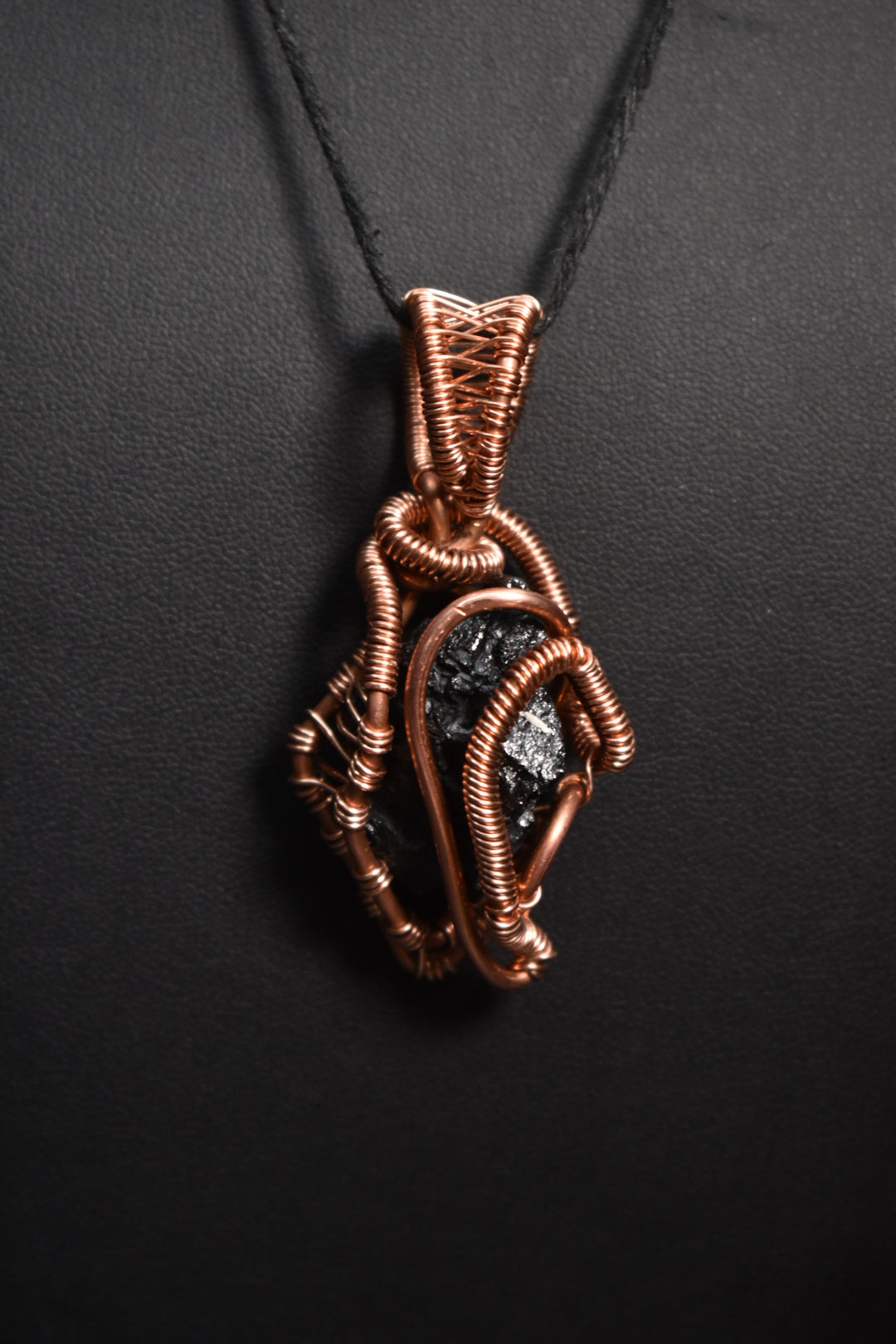 Black Tourmaline- Voided Anchor Pendant
