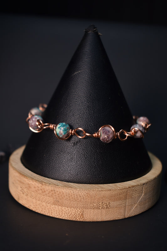 Chrysocolla- Kosmik Orbit Bracelet
