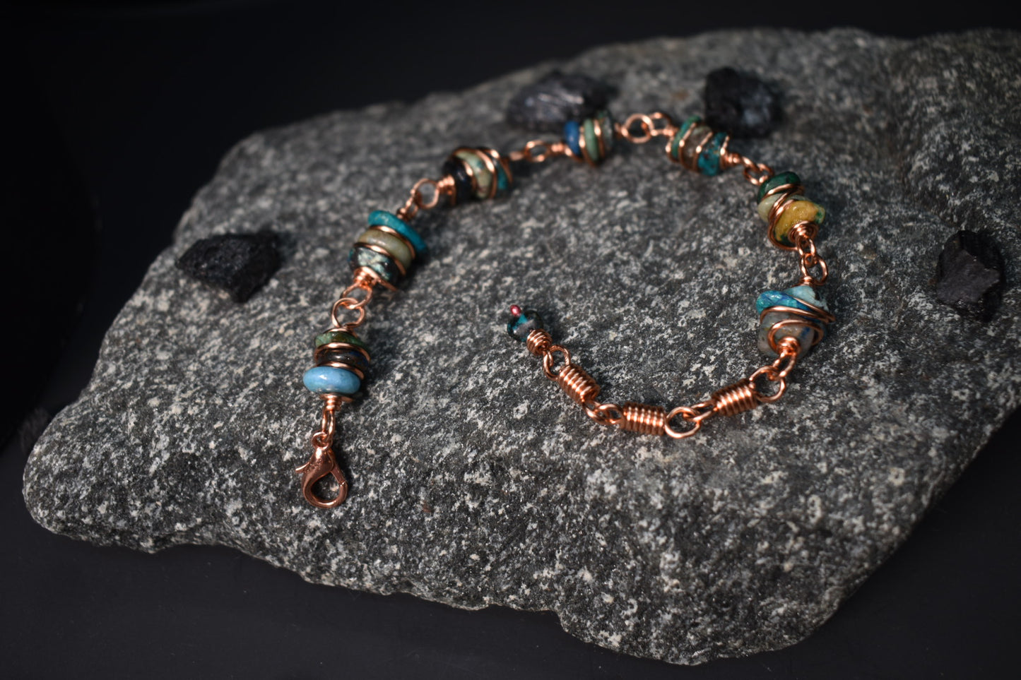 Chrysocolla- Kosmik Orbit Bracelet