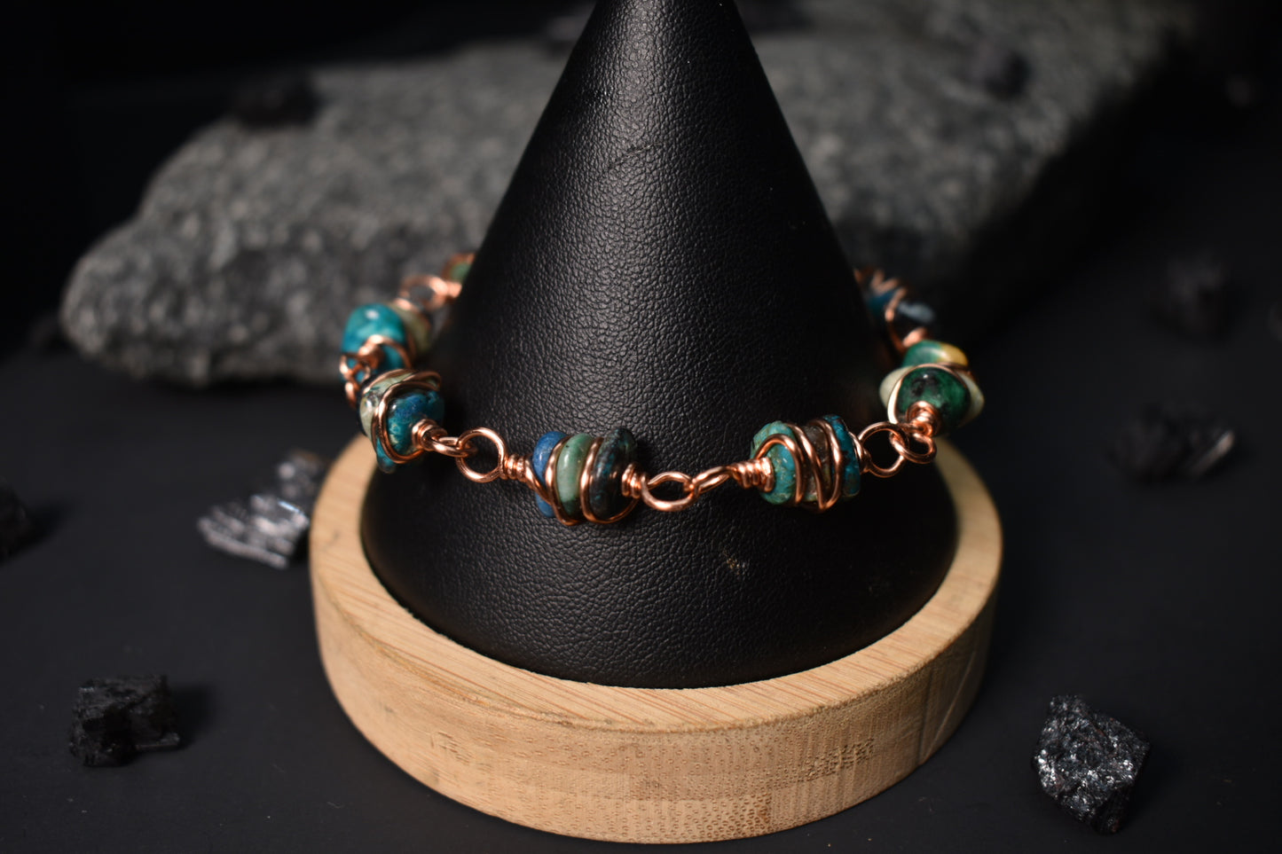 Chrysocolla- Kosmik Orbit Bracelet