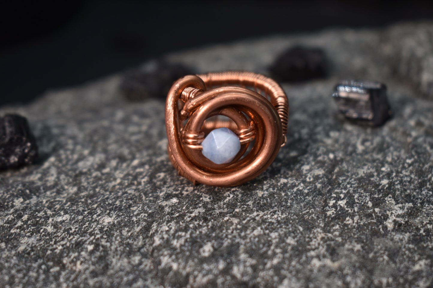 Aquamarine - Orbital Beacon Copper Ring