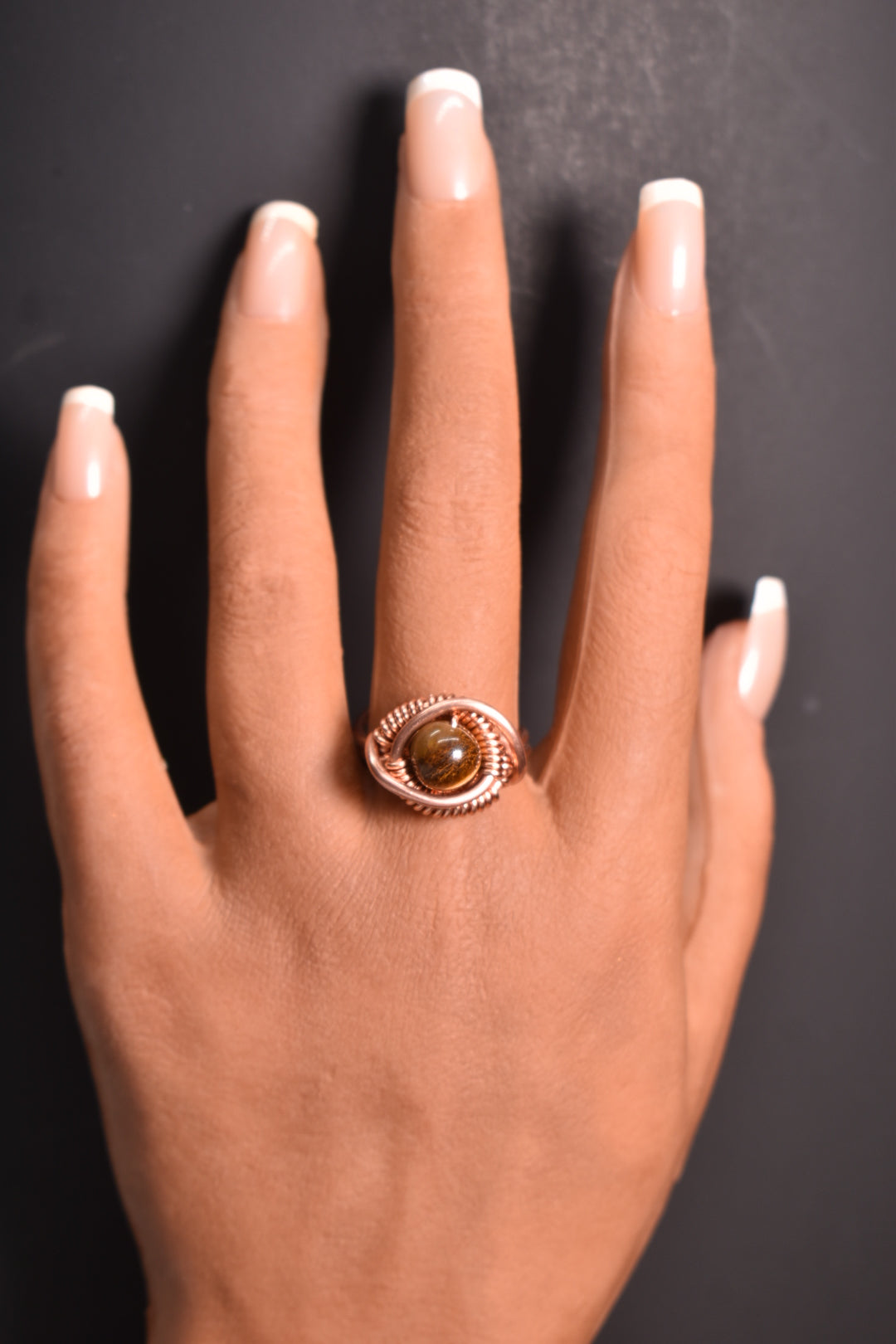 Orbit - Copper Adjustable Rings W/ Crystal Variants