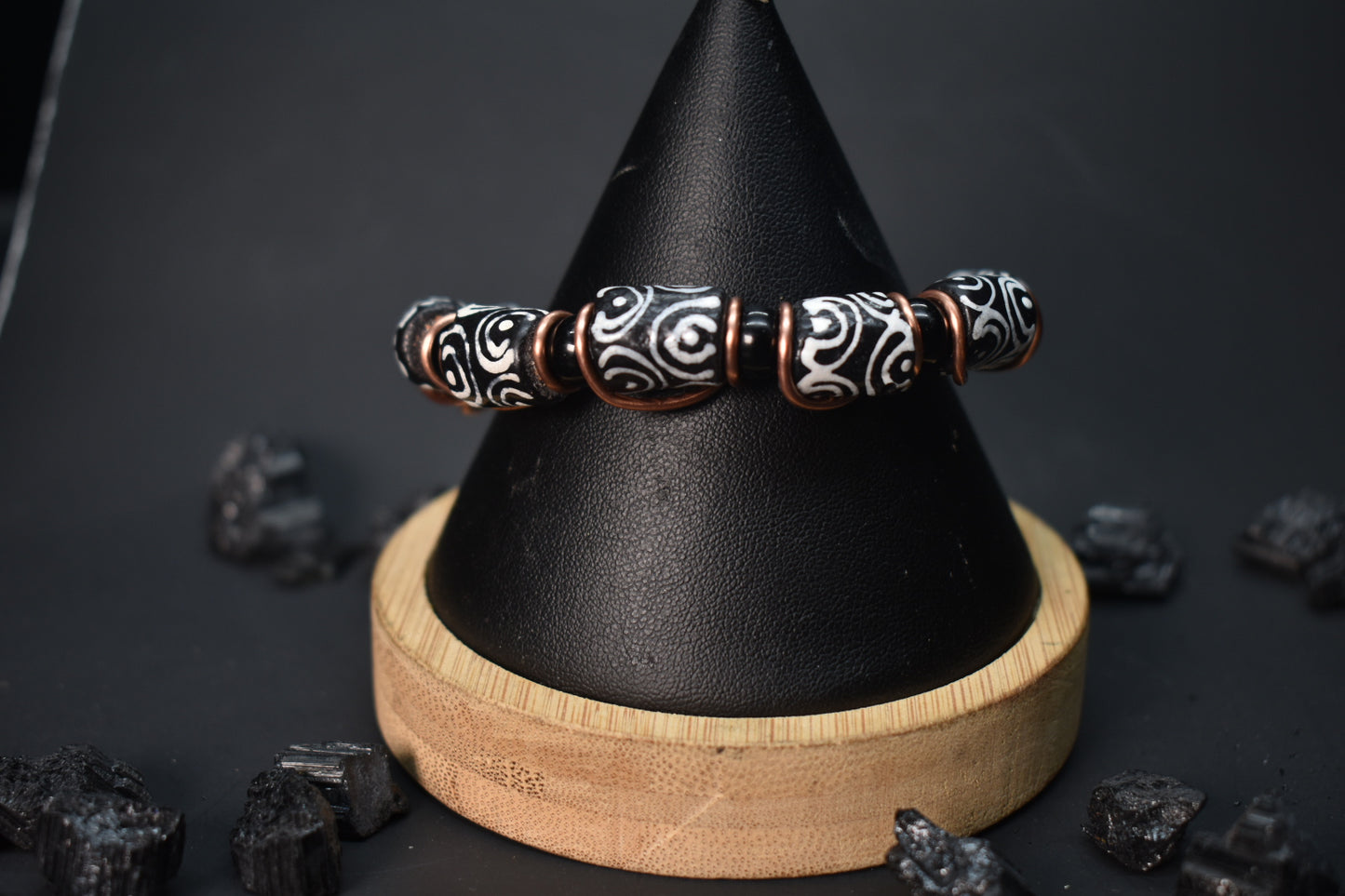 The Glyph of Continuum- Copper Clay Bracelet