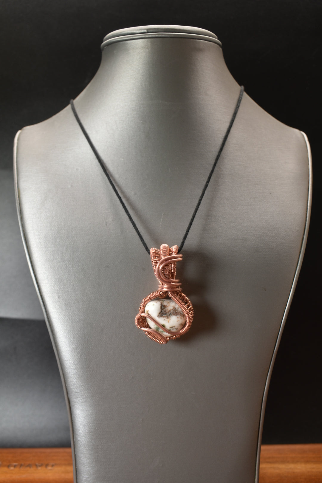 The Magical Lamp — Moss Agate Copper Pendant