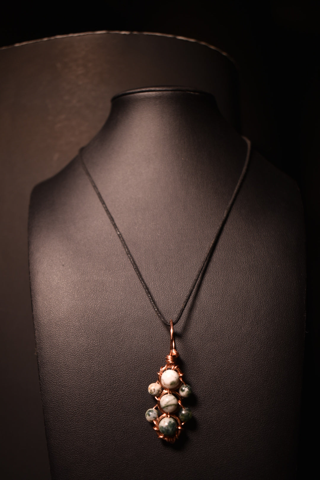 Moss Agate- Helix of the Verdant Neteru Pendant