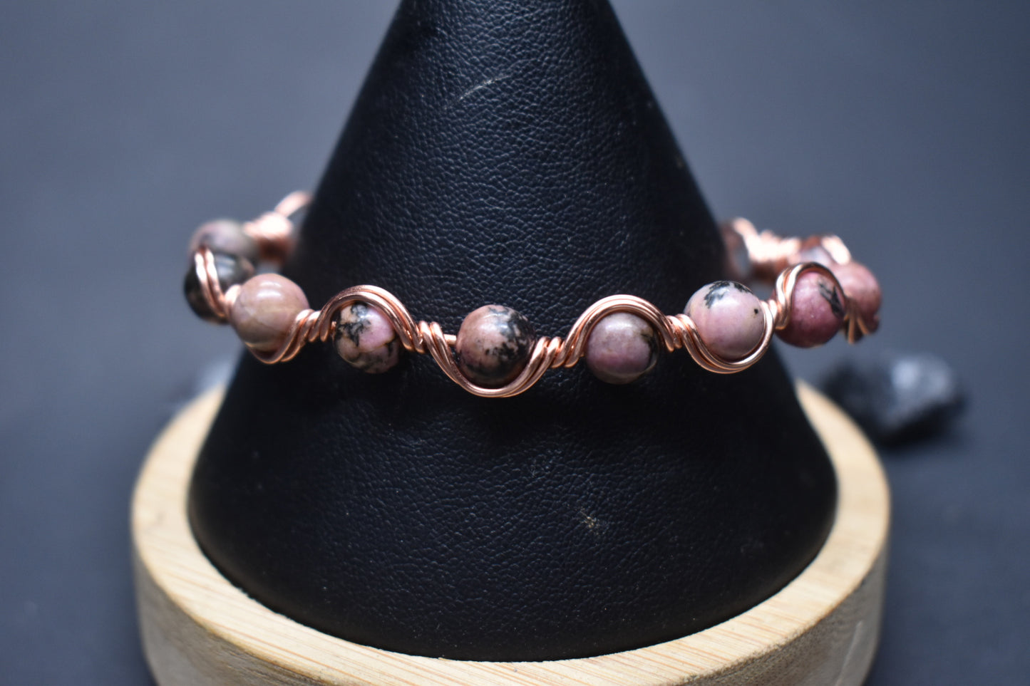 Rhodonite- Copper Frequency Bracelet