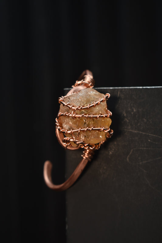 Citrine- The Orbit Current: Copper Bangle