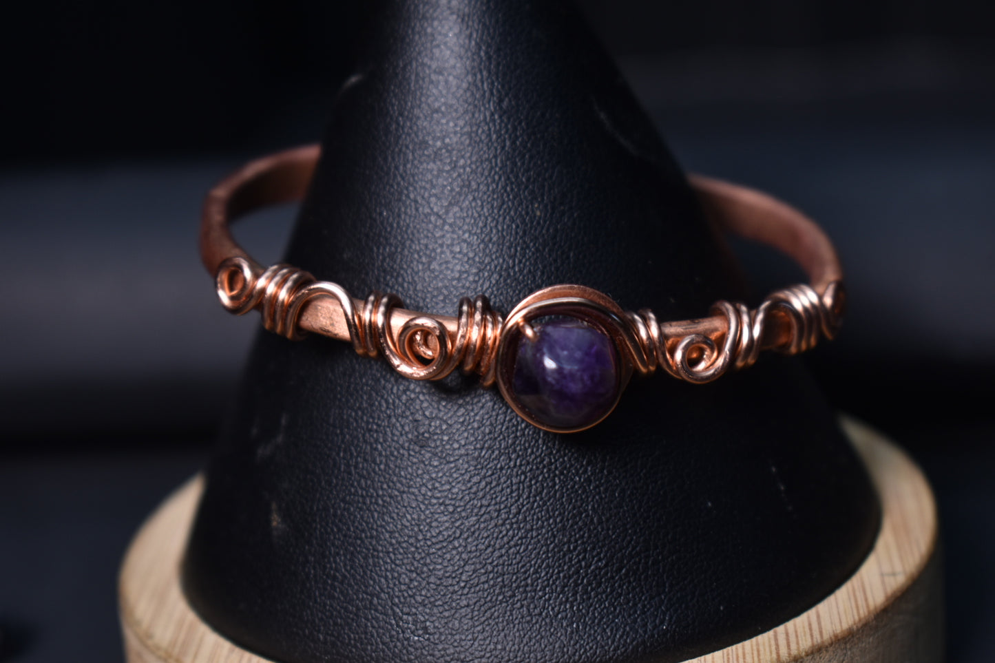 Amethyst- Orbit Half Cuff Bangles