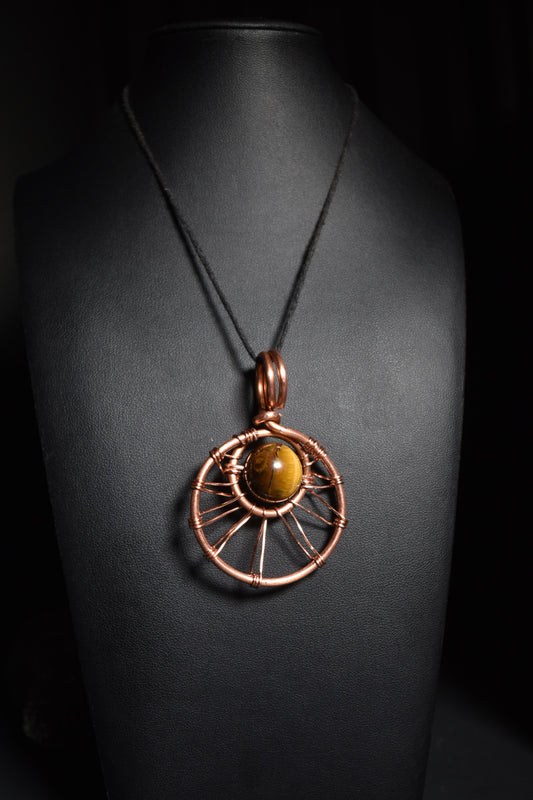 Tigers Eye — Solar Return Copper Pendant Necklace - KOSMIK COLLECTIONS