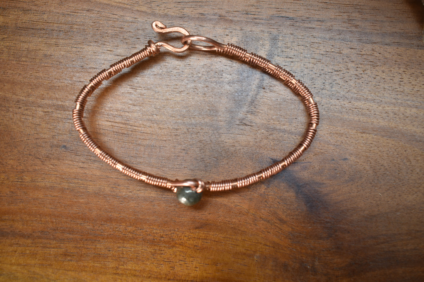 Star Gate Pyrite — Copper Bracelet