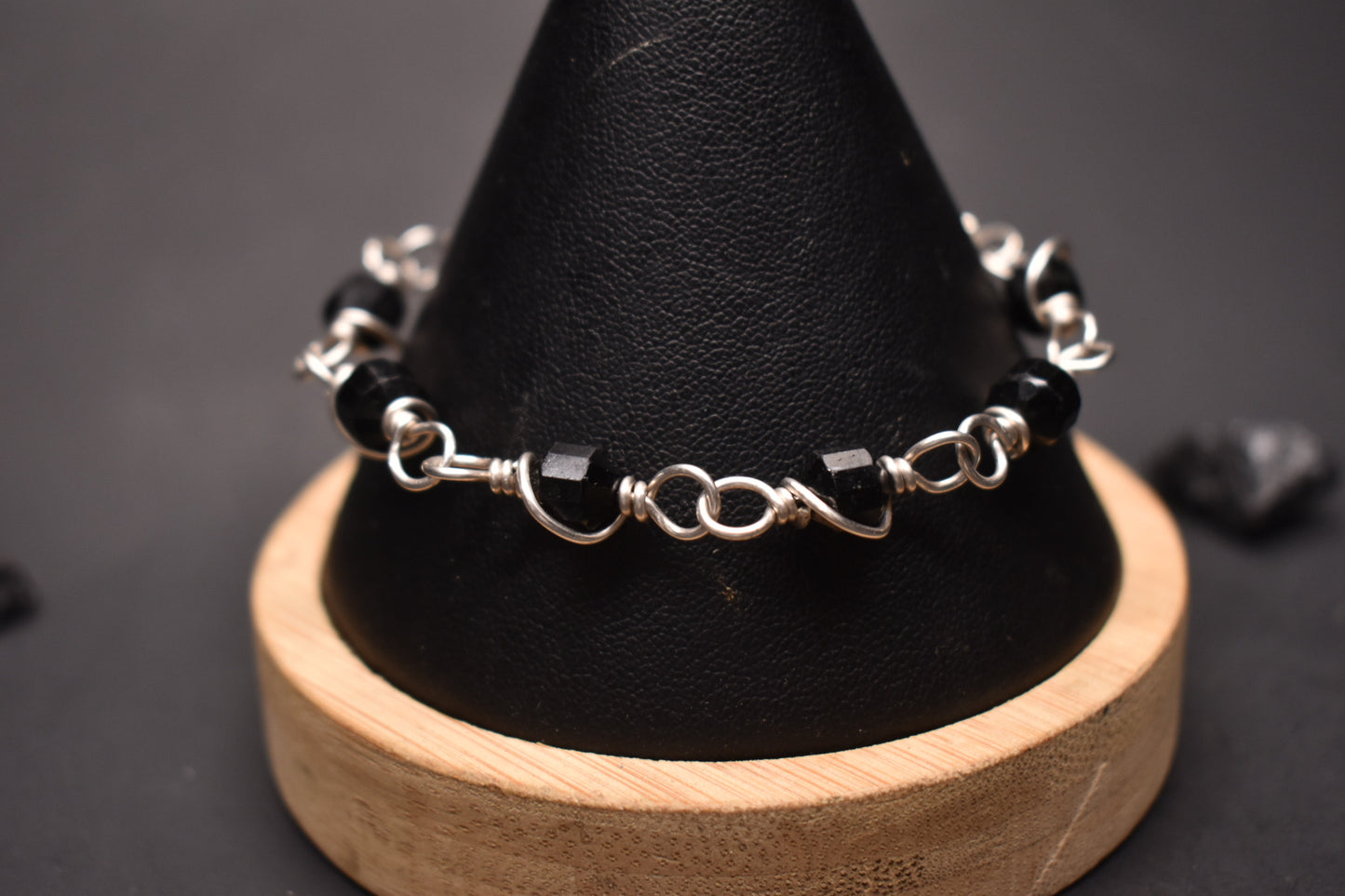 Black Tourmaline- Kosmik Orbit Bracelet