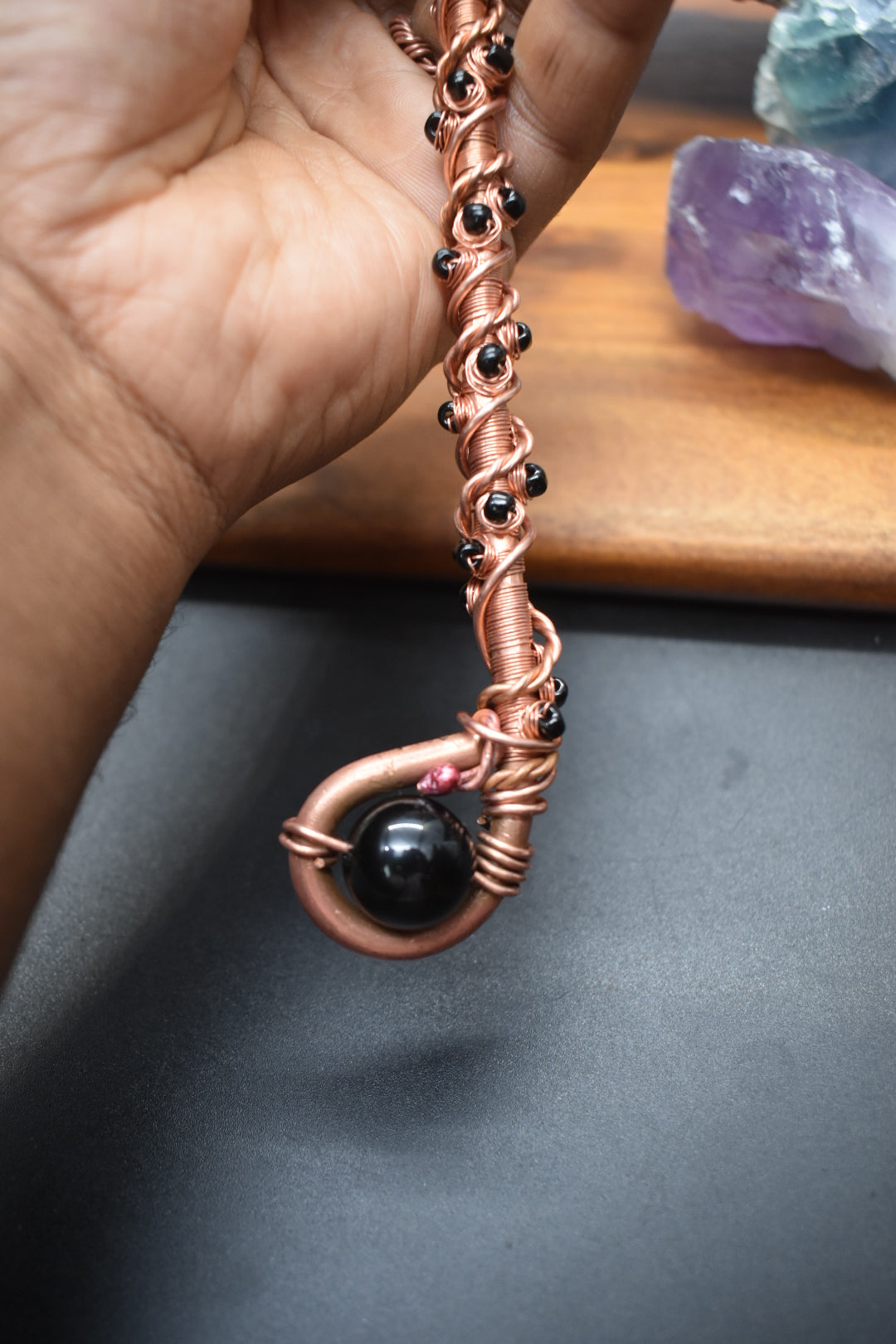 Obsidian Wand- Scepter of the Abyssal Eye