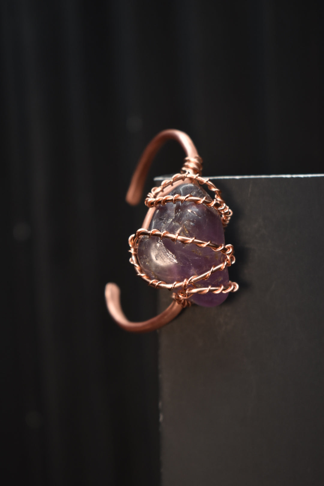 Amethyst - The Orbit Current: Copper Bangle